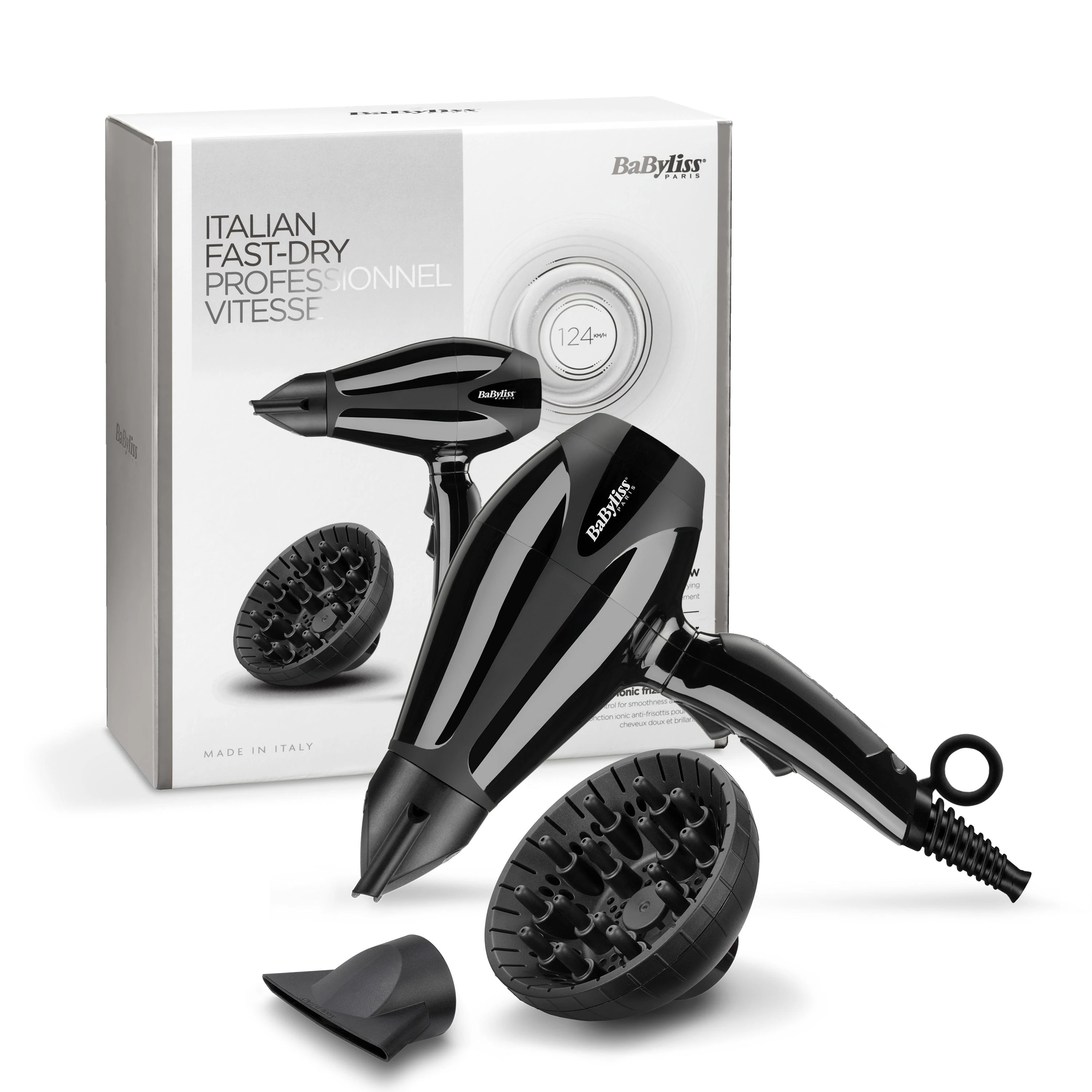Plaukų džiovintuvas Babyliss 6715DE, 2400 W, Juodos spalvos