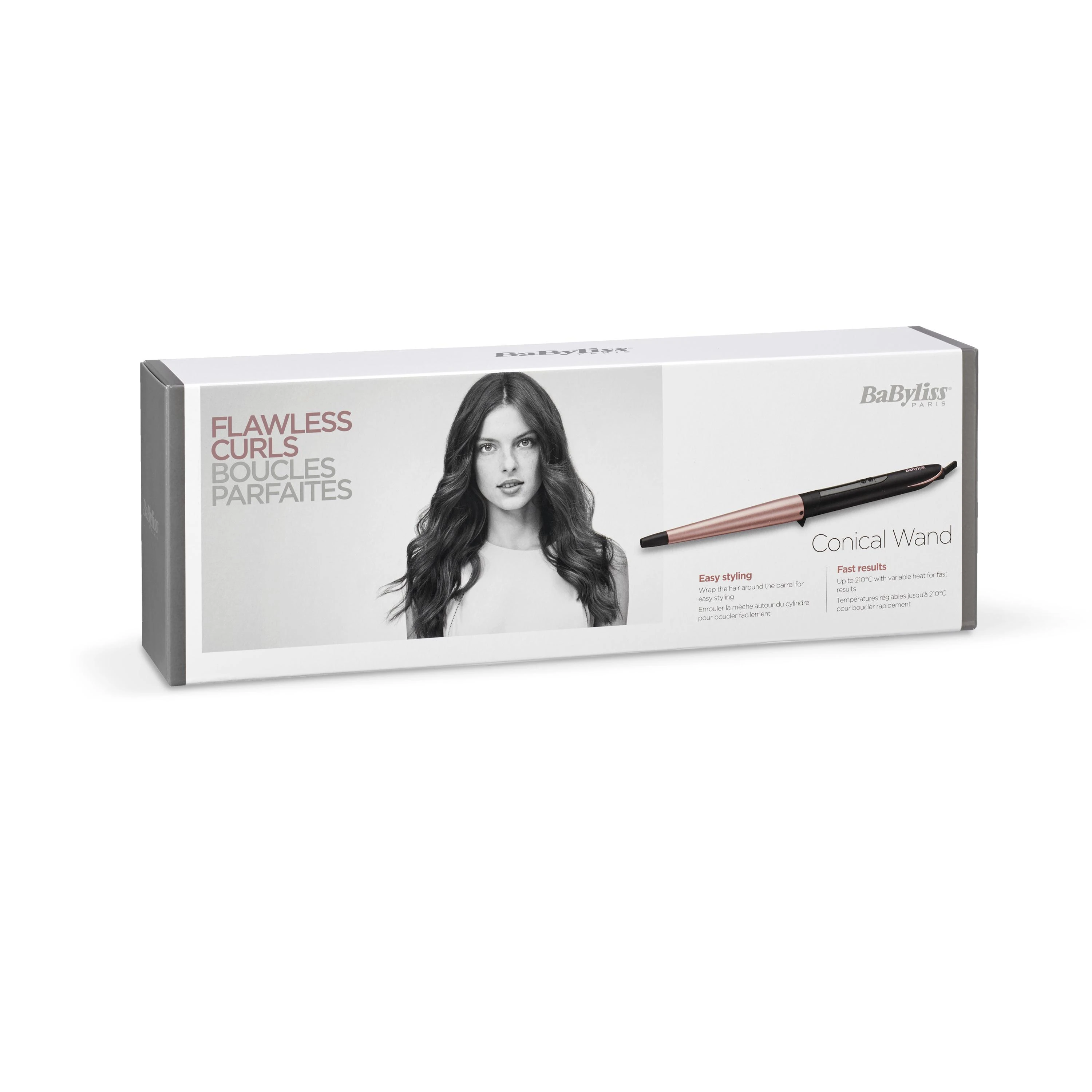 BaByliss C454E plaukų formavimo šukos Garbanojimo lazdelė Šiltas Juoda, Rožinė 2,5 m
