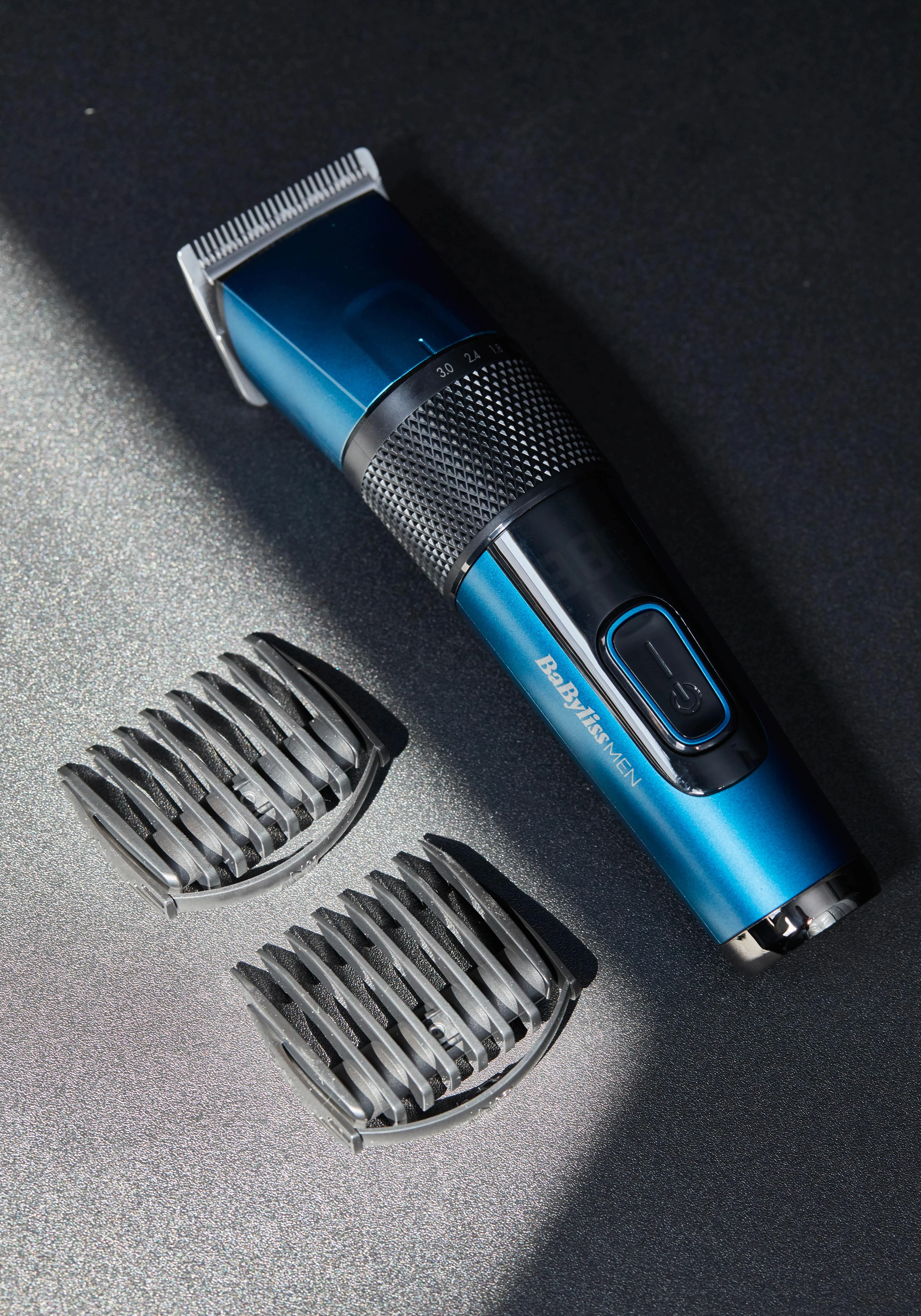 Plaukų Kirpimo Mašina - Babyliss E990E Japonų Plienas Ličio Jonų 160min Belaidė Mėlyna Juoda