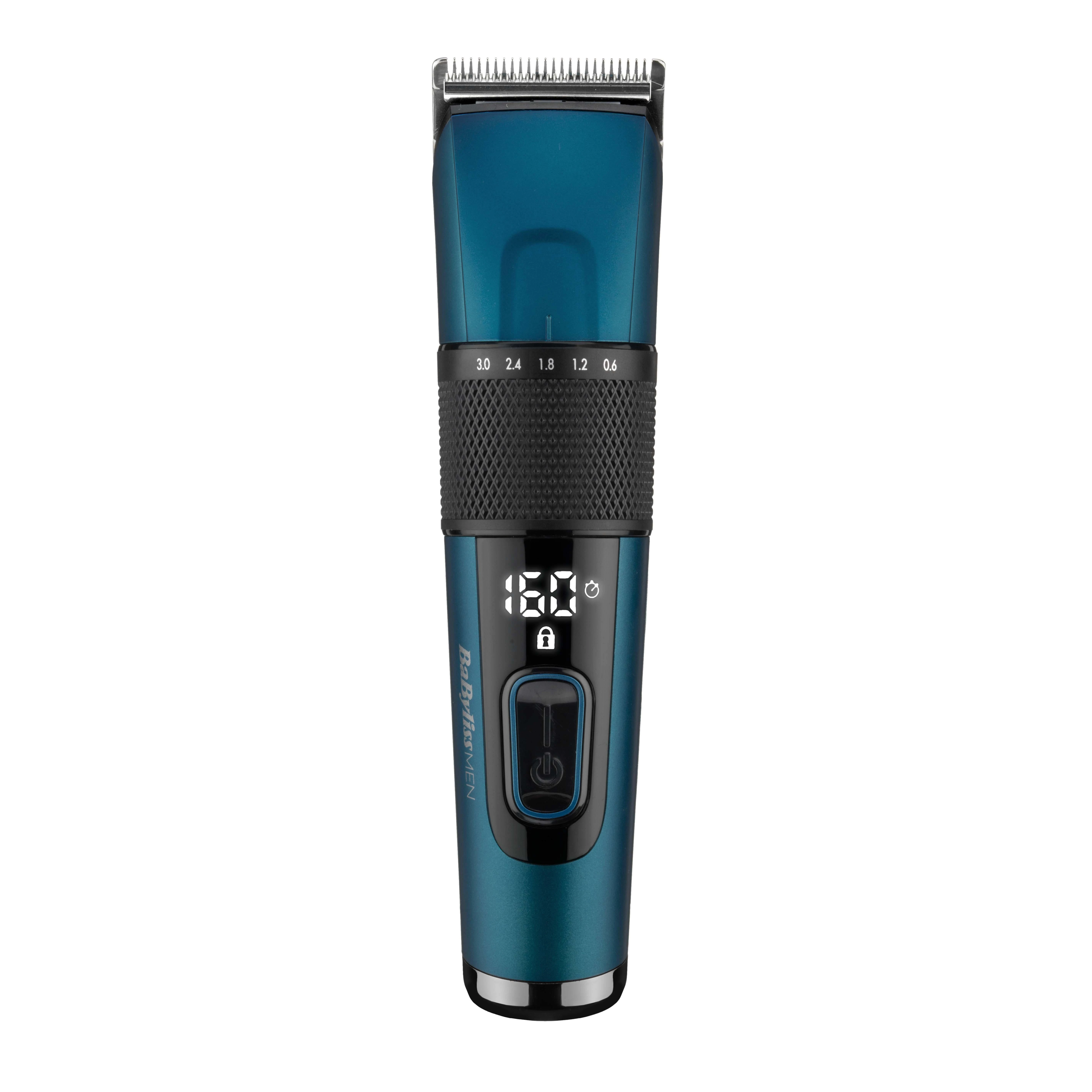 Plaukų Kirpimo Mašina - Babyliss E990E Japonų Plienas Ličio Jonų 160min Belaidė Mėlyna Juoda