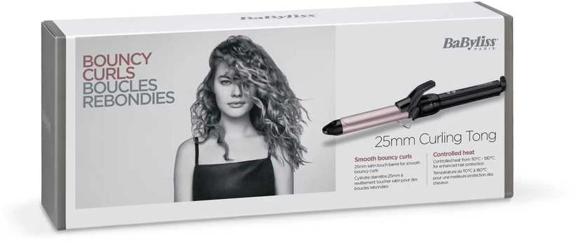 BABYLISS Plaukų garbanojimo žnyplės C325E Sublim Touch Curling Iron Barrel diameter 25 mm, Temperature (min) 150 °C, Temperature (max) 180 °C, Number of heating levels 10, Ekranas No, Juodas/pink, Yes, Yes, Yes