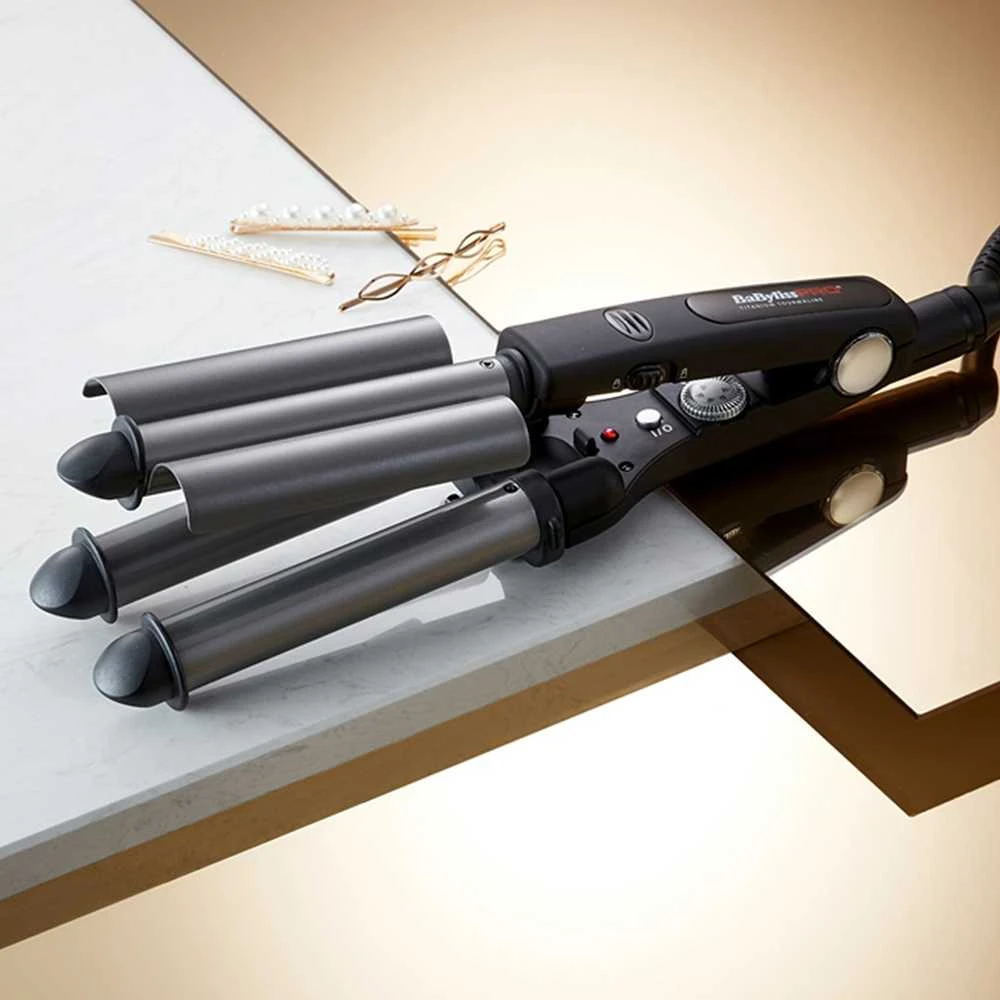 BaByliss Trigubos plaukų formavimo žnyplės BaByliss PRO Triple Waver BAB2269TTE su titano turmalino keramikos technologija