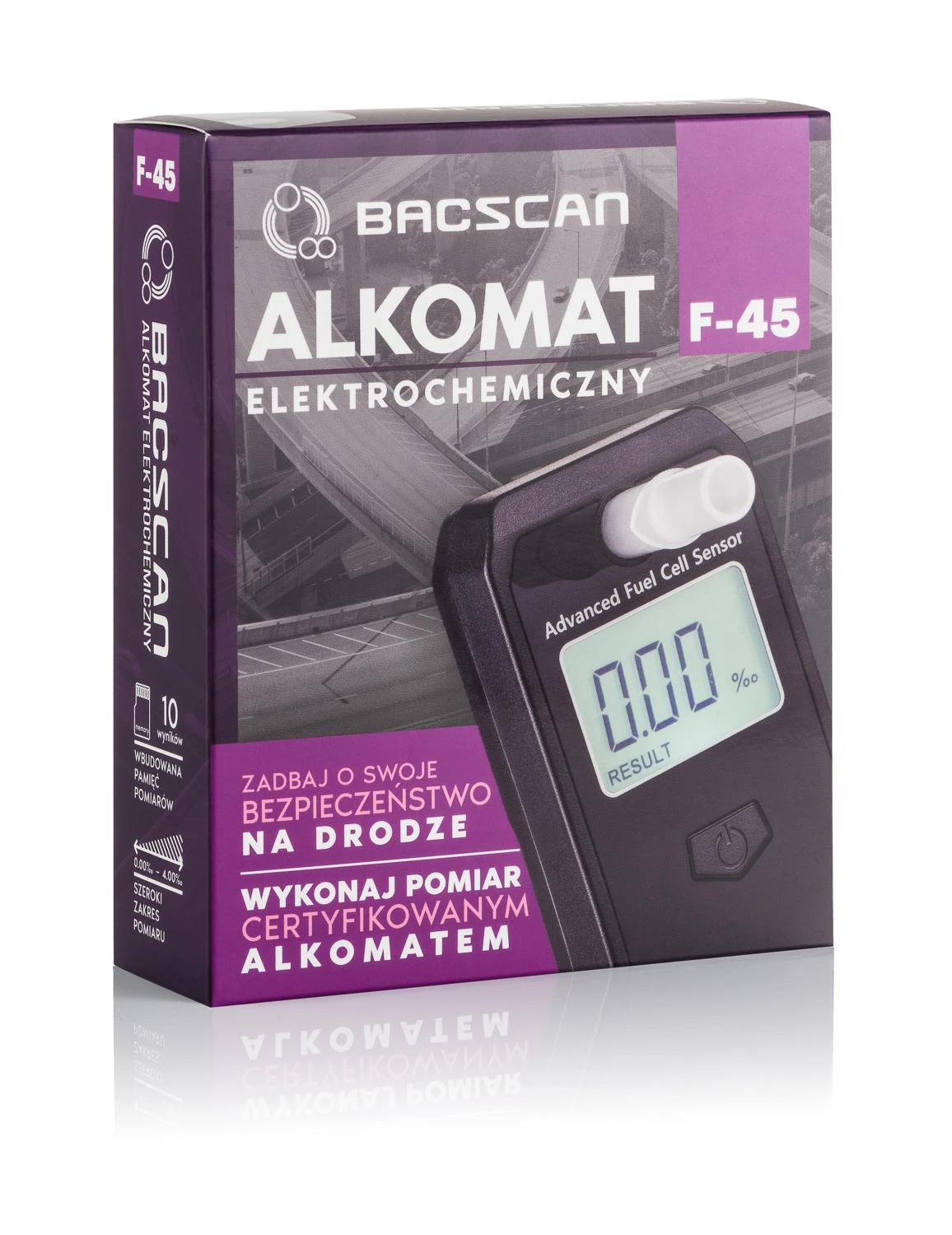 Bacscan F-45 alkotesterio pakuotė