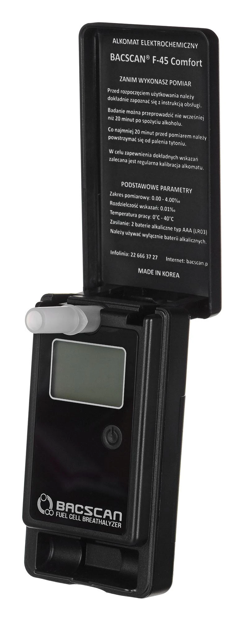 Alkotesteris - Bacscan F-45, Juodas
