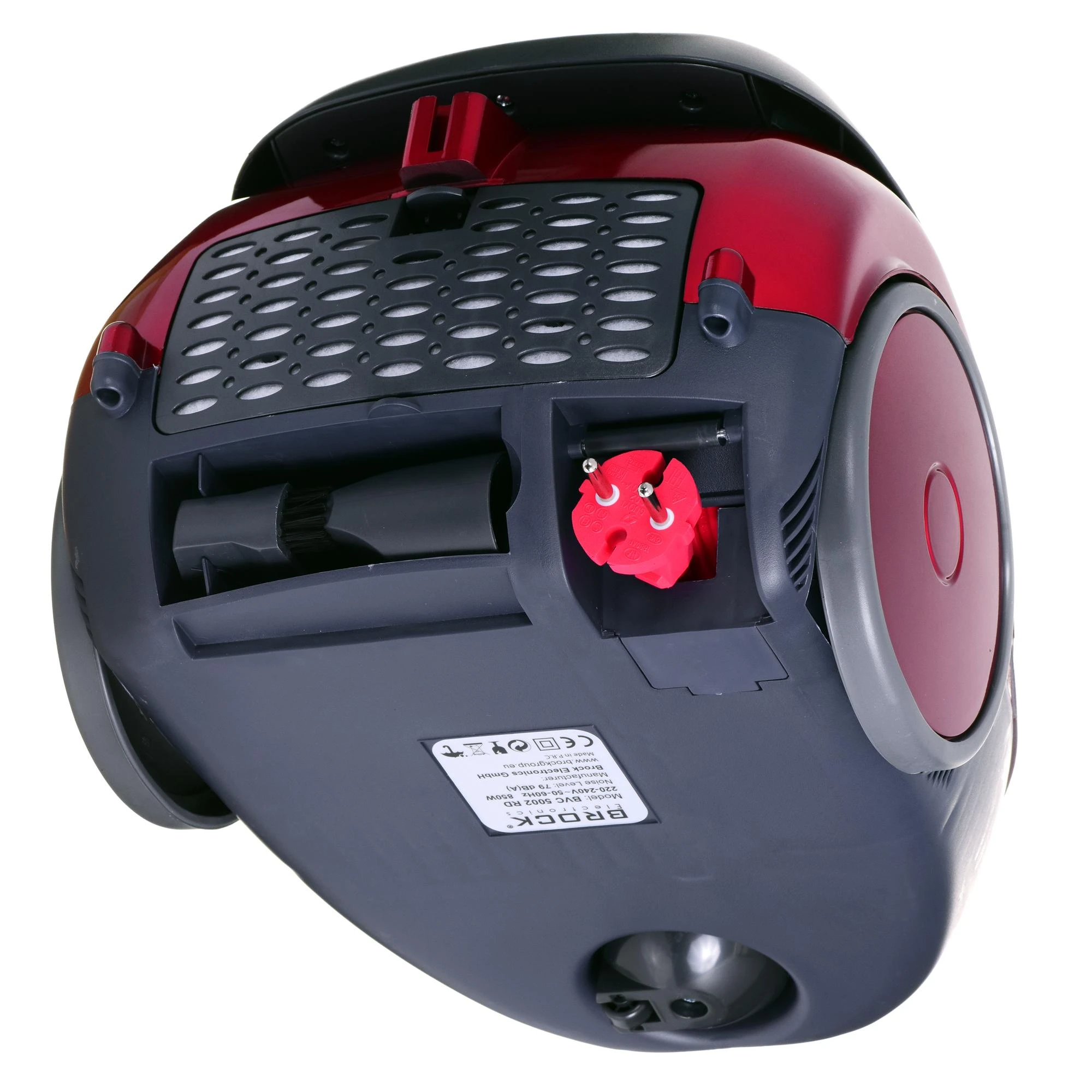 „Brock“ dulkių siurblys | BVC5002RD | Su maišeliu | Galia 850 W | Dulkių talpa 1,5 l | Raudona