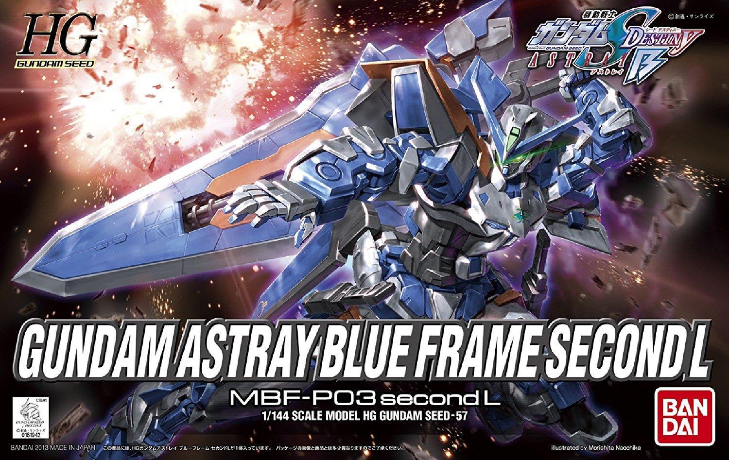 Mėlyna BANDAI HG 1/144 GUNDAM ASTRAY Mėlynas FRAME SECOND collectible figurine