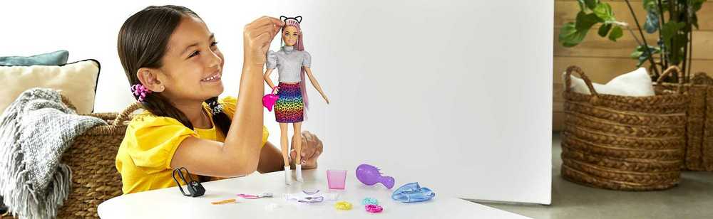 Mattel Barbė vaivorykštės spalvų plaukais