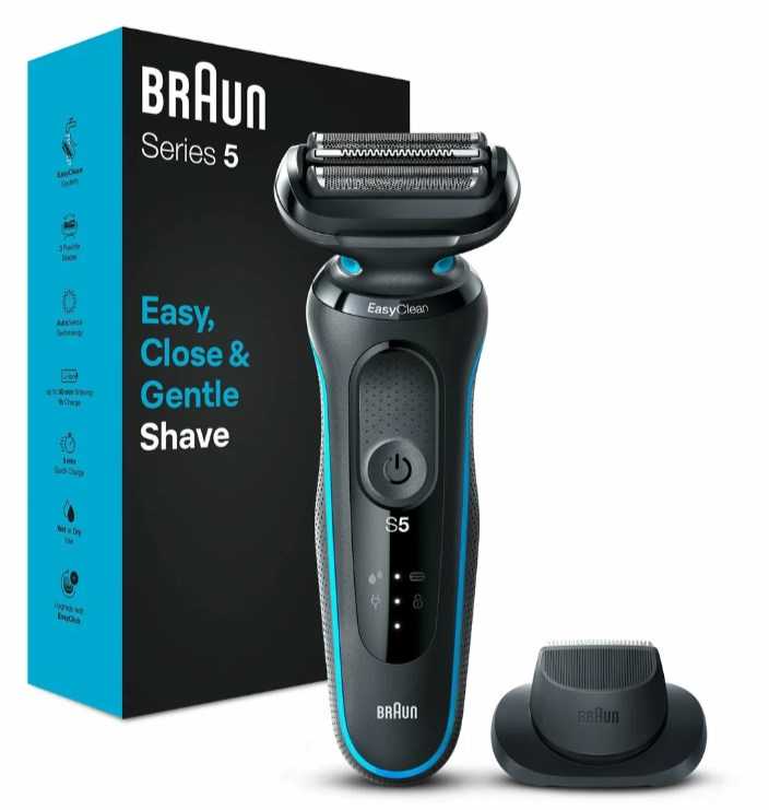 Braun | Shaver | 51-M1200s | Operating time (max) 50 min | Wet & Dry | Juodas/Mint