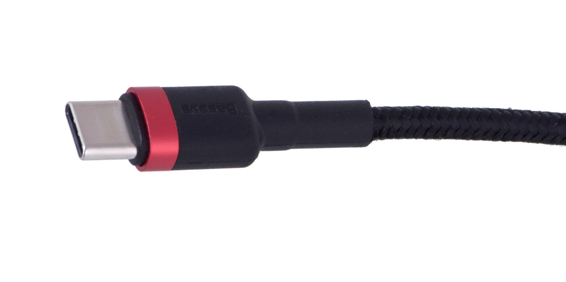 Kabelis Baseus USB2.0 C-USB C kištukas 1 m, su nailoniniu šarvu Cafule, raudonas/juodas