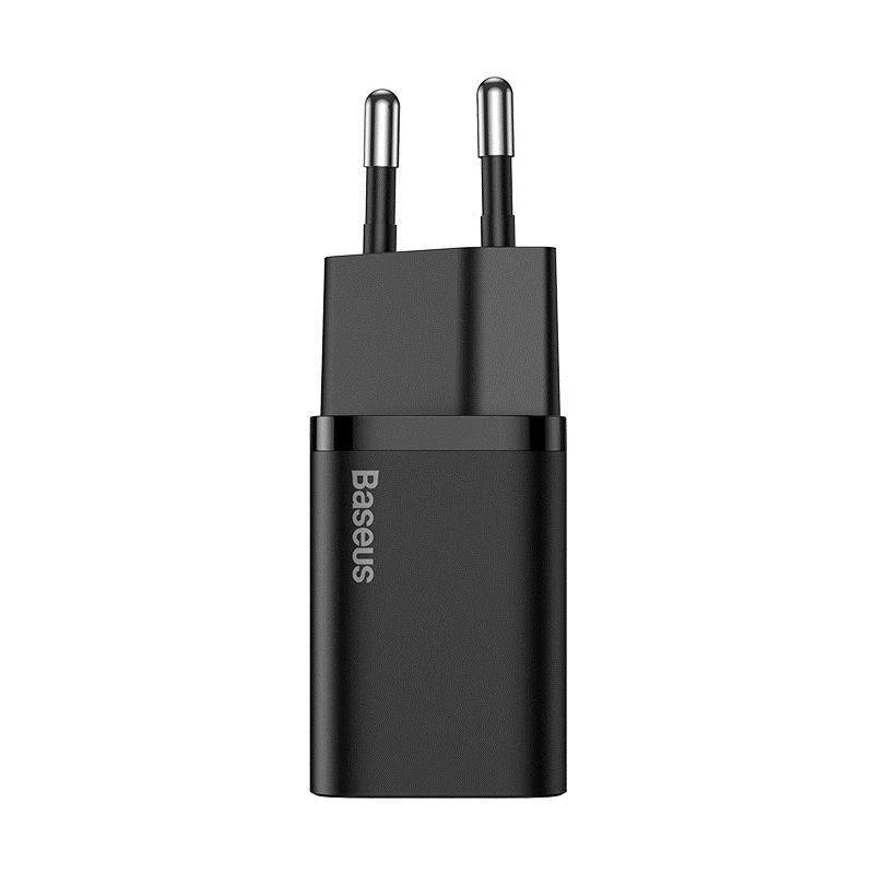 Baseus super Si Greitas įkroviklis 1C 20W su USB-C - Lightning kabeliu 1m - Juodas