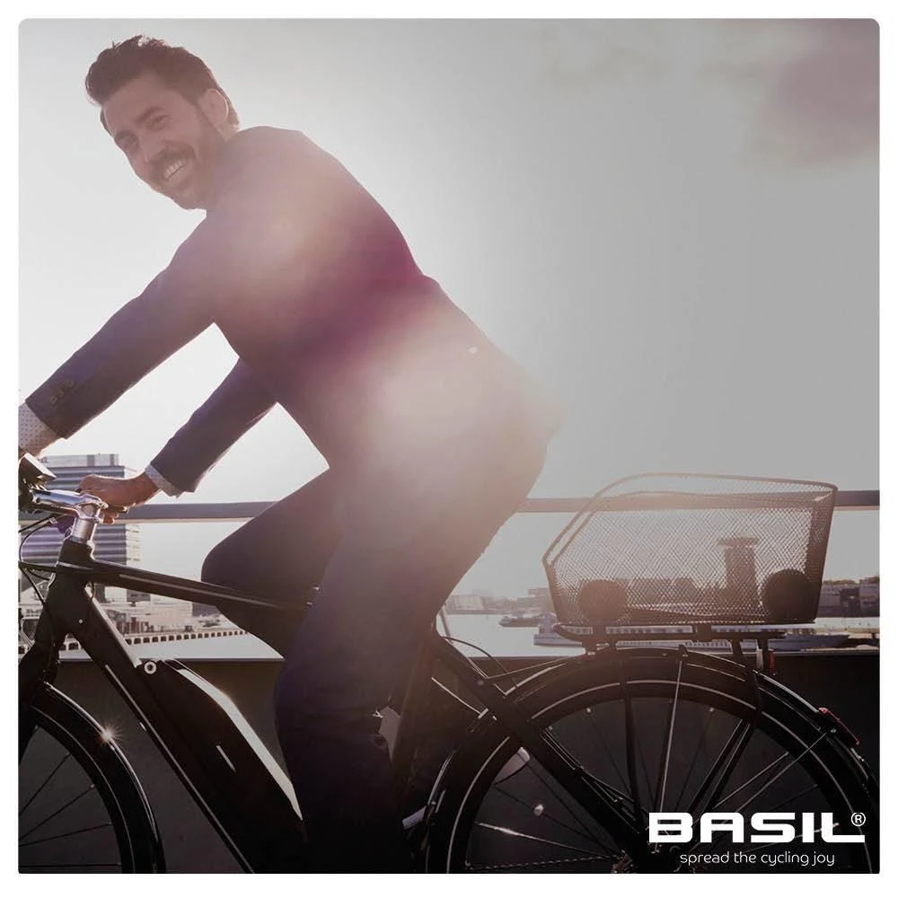 Basil ICON M WSL-System galinis laikiklio krepšelis, juodas plienas (BAS-11208)