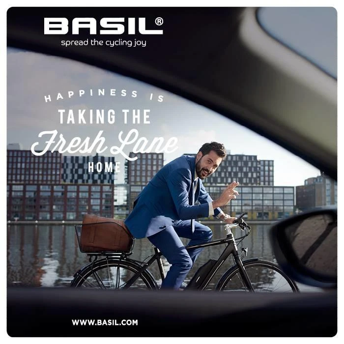 Basil ICON M WSL-System galinis laikiklio krepšelis, juodas plienas (BAS-11208)
