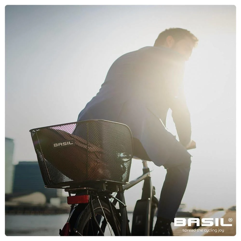 Basil ICON M WSL-System galinis laikiklio krepšelis, juodas plienas (BAS-11208)