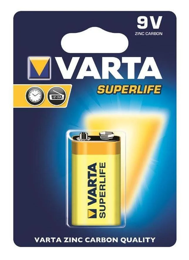 Varta Super Heavy Duty 9V 6F22 baterija, 1 vnt.