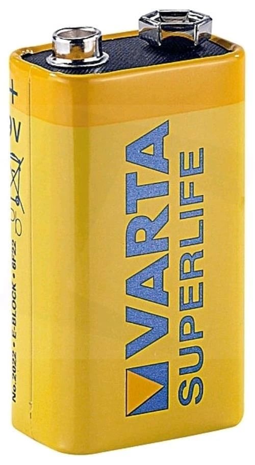Varta Super Heavy Duty 9V 6F22 baterija, 1 vnt.
