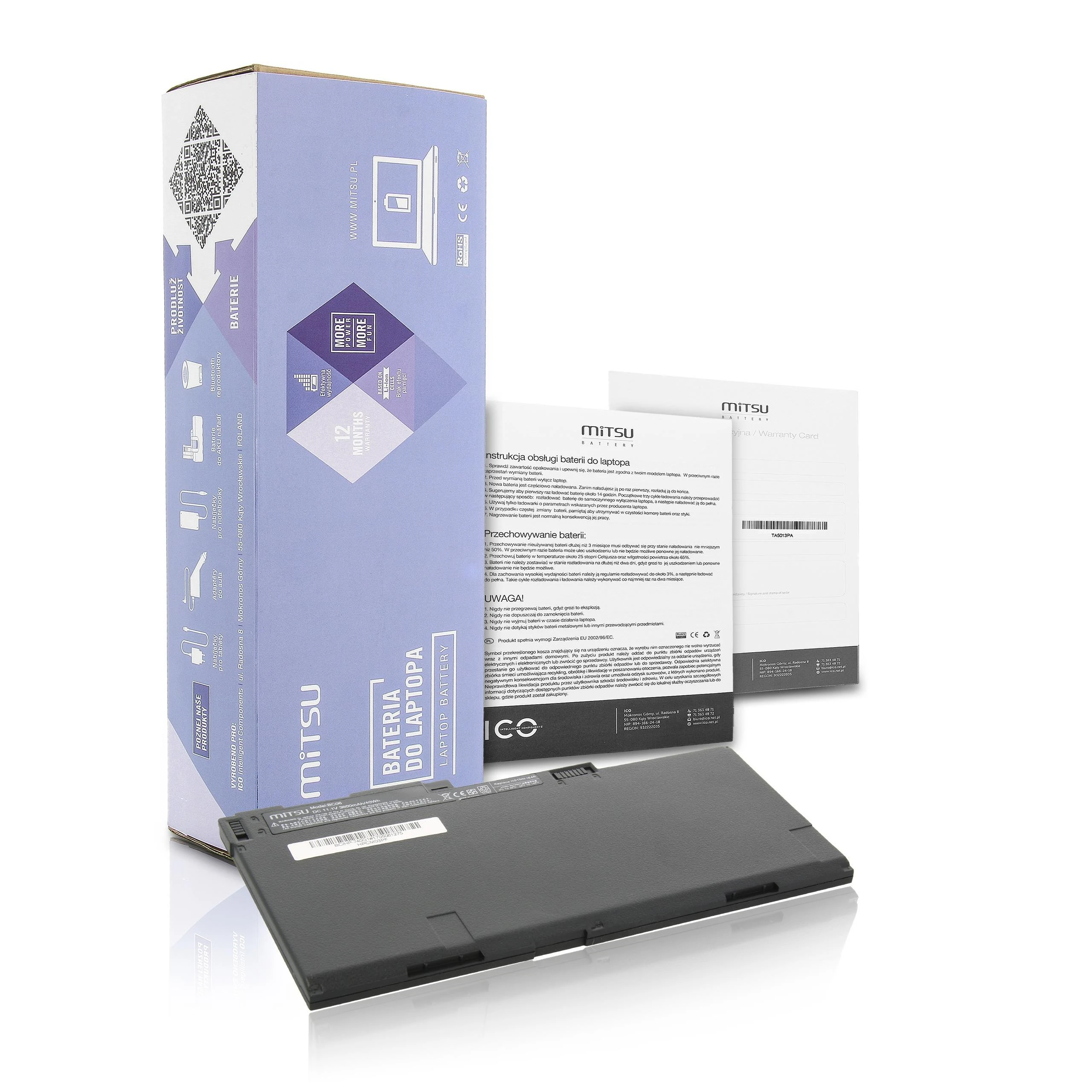 Nešiojamo kompiuterio akumuliatorius Mitsu BC/HP-740G1