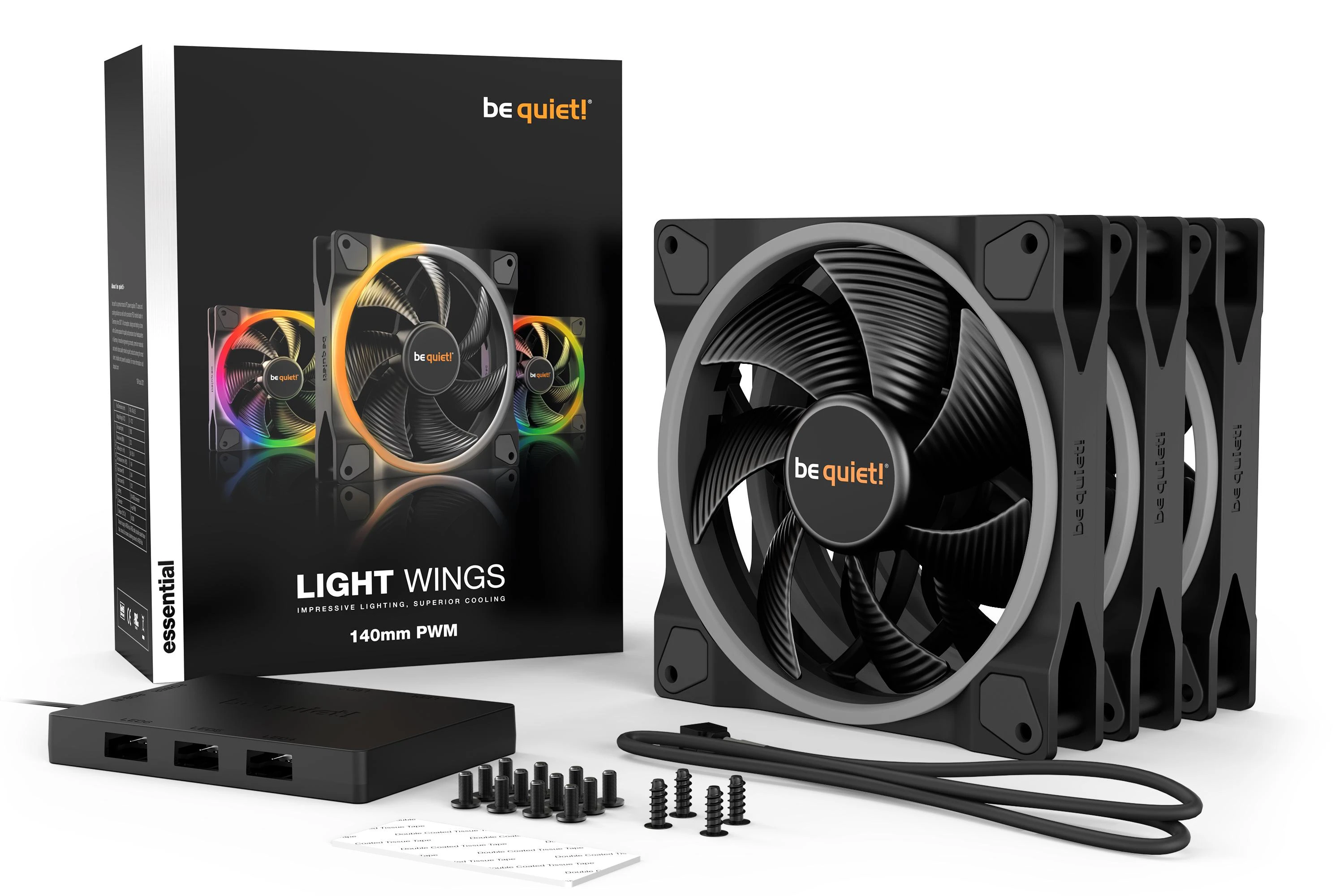 LISTAN BE QUIET LIGHT WINGS 140mm PWM Triple-Set