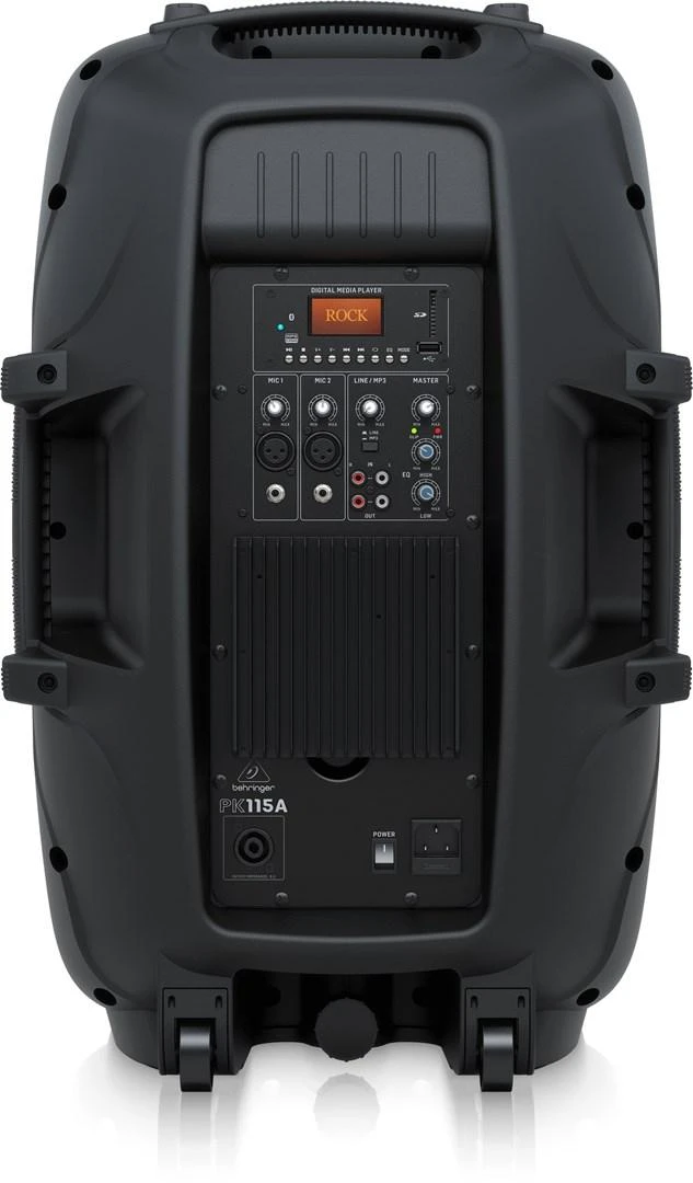 Kompiuterio kolonėlės Behringer PK115A viešojo informavimo sistema Viešojo informavimo (PA) sistema su ratukais 800 W Juoda