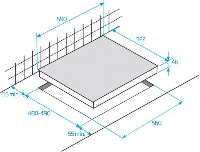 Kaitlentė BEKO Hob HILW64222S 60 cm Gas Juodas