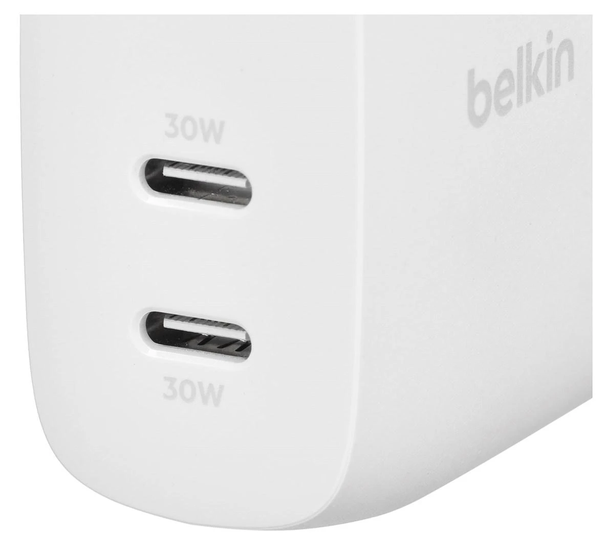 Belkin 60W, 2x USB-C PD PPS 30W, balta
