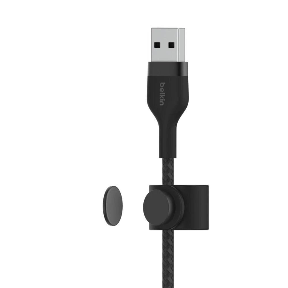 Belkin CAA010bt1MBK BOOST CHARGE™ USB-A LTG silikoninis pintas laidas 1m juodas