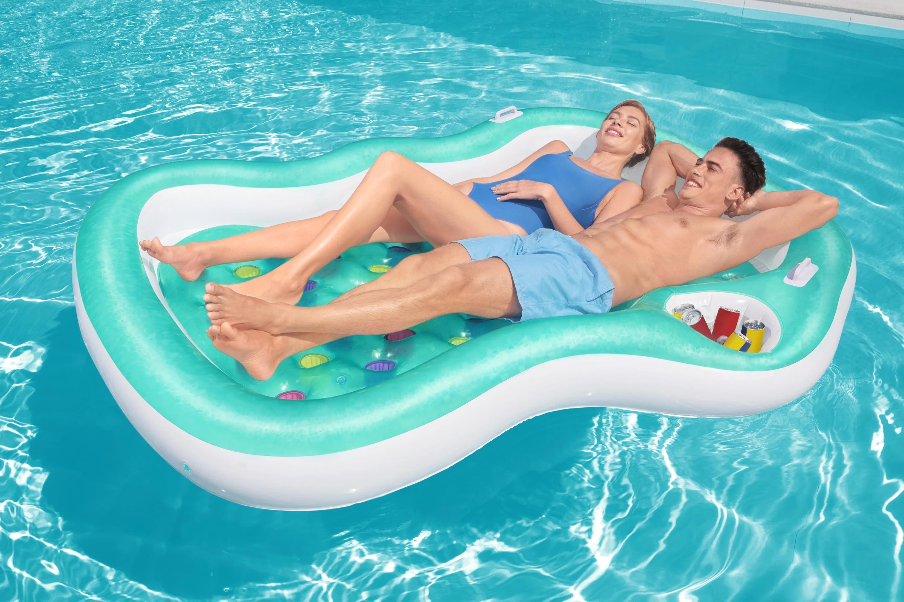 Bestway Dvigulis pripučiamas gultas 216x178cm