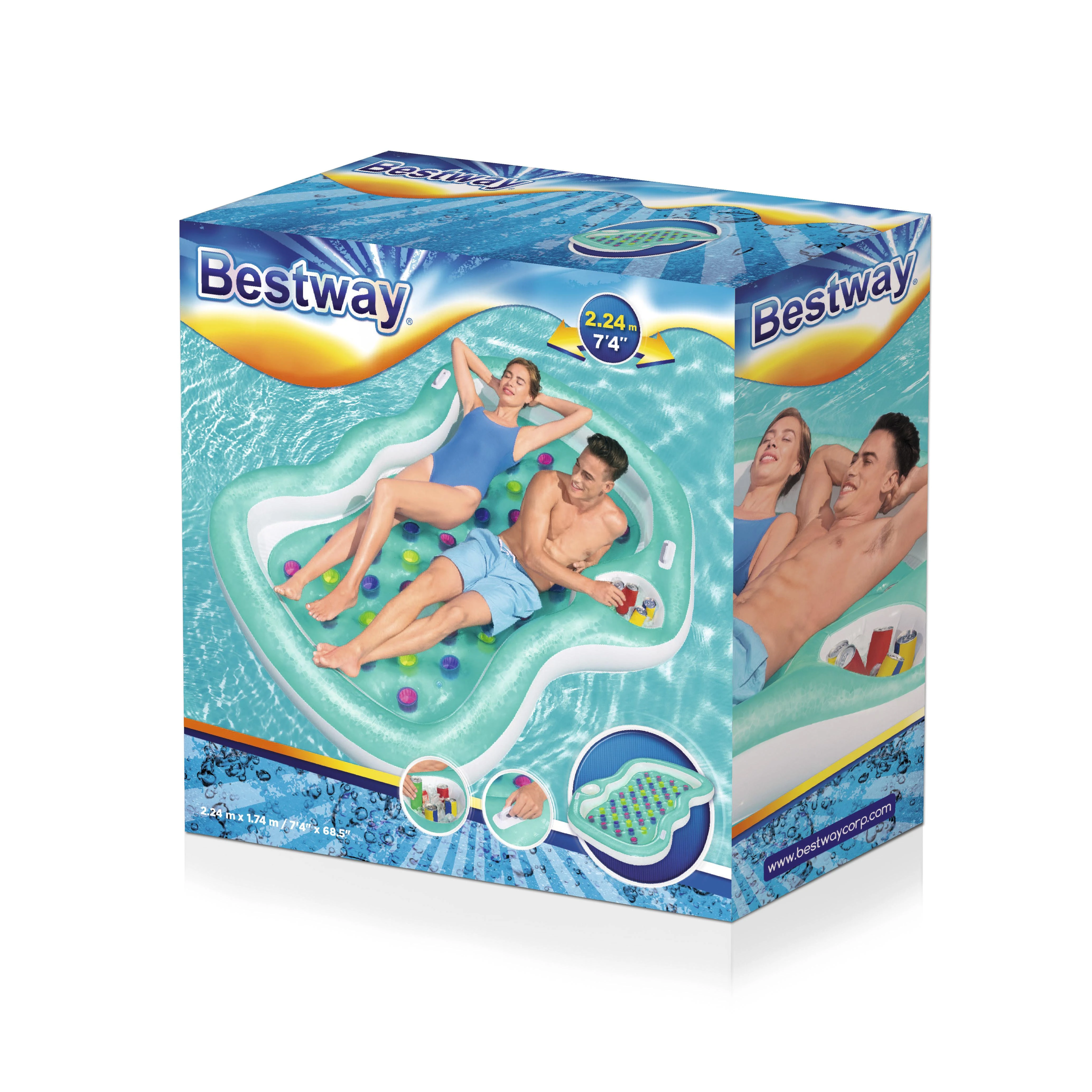 Bestway Dvigulis pripučiamas gultas 216x178cm