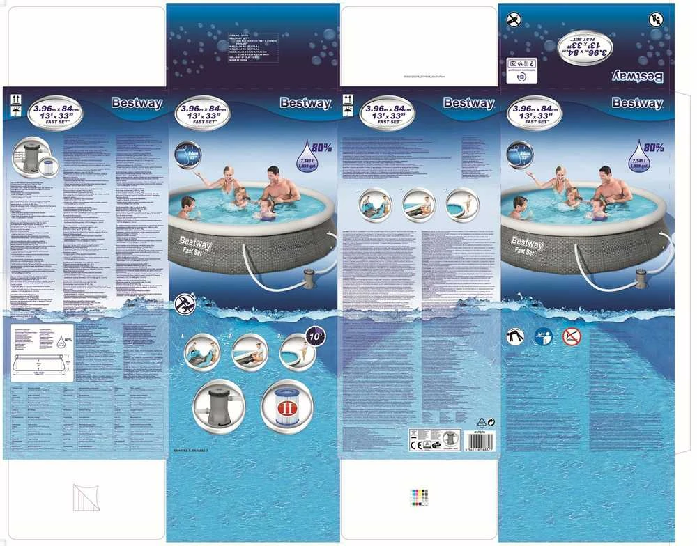 BESTWAY baseinas 3.96m x 84cm, 57376