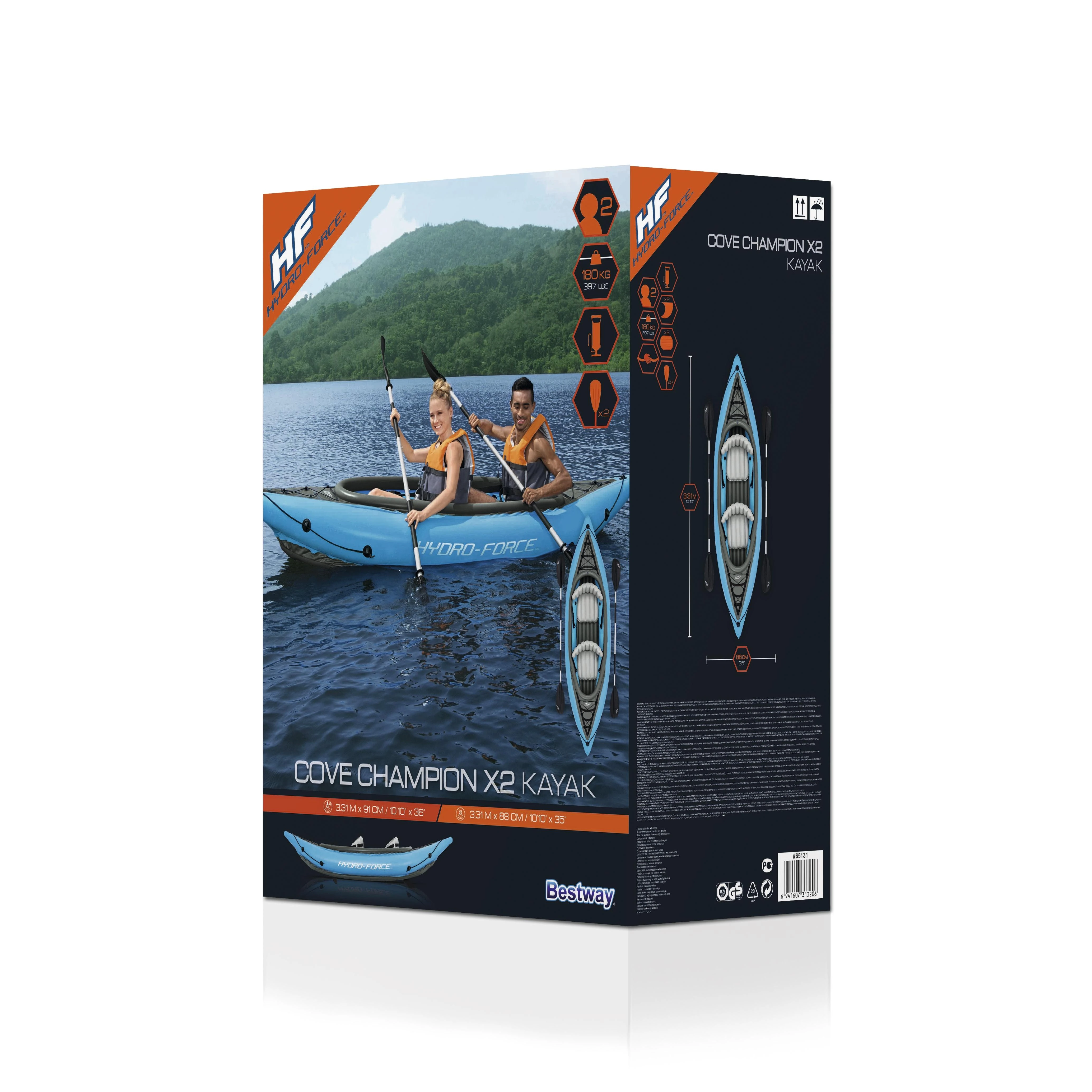 Kajak Dviguba pripučiama baidarė 331 x 88 cm Bestway 65131
