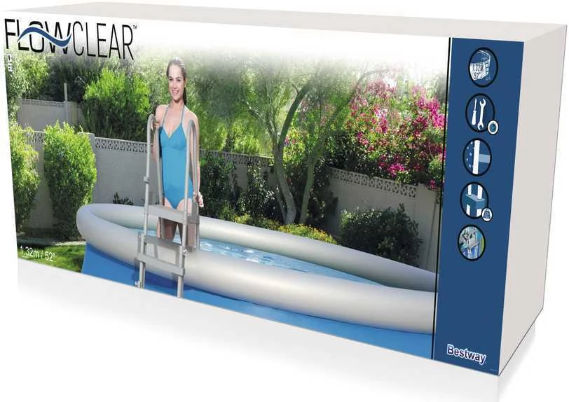 Bestway Flowclear Baseino kopetėlės, 132cm, 4 laipteliai