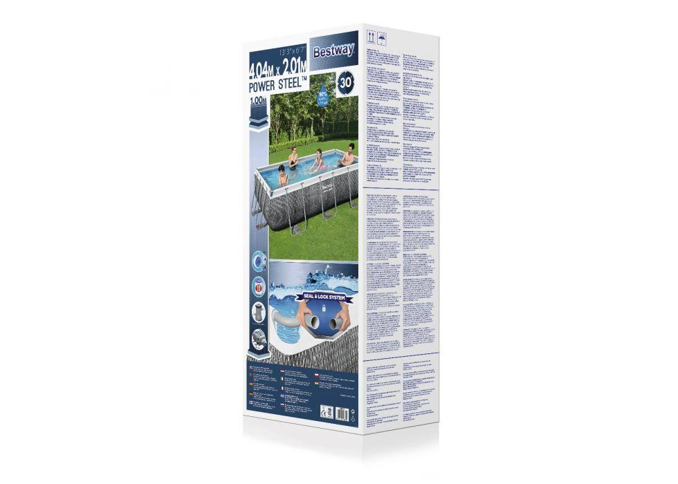 Bestway Power Steel 56721-3 above ground pool Framed pool Rectangular ...