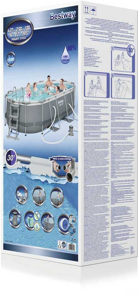 Bestway 56620 "Power Steel" 427 x 250 x 100 cm, ovalaus baseino rinkinys