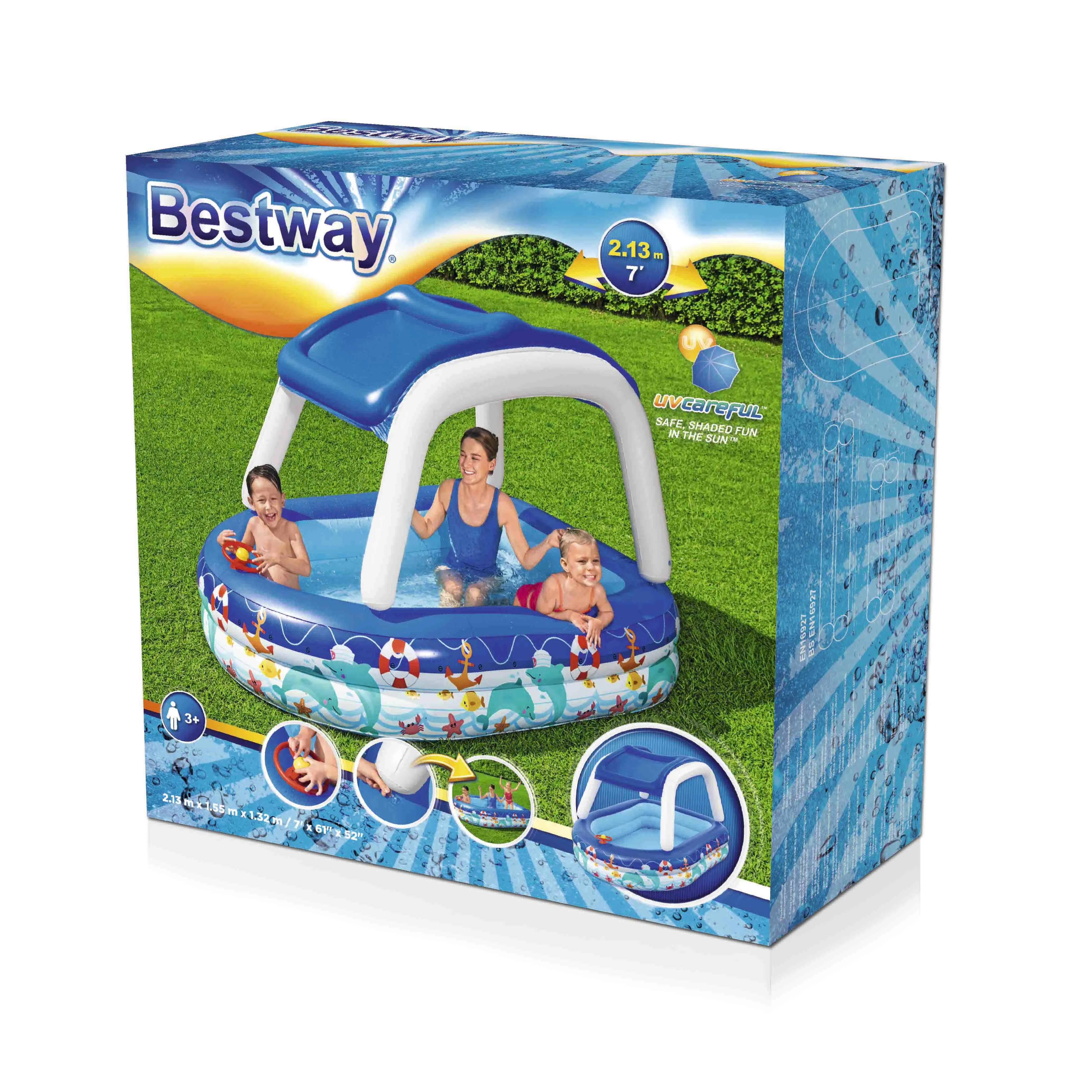 „Bestway“ baseinas su skydeliu, vairas, irklavimo baseinas