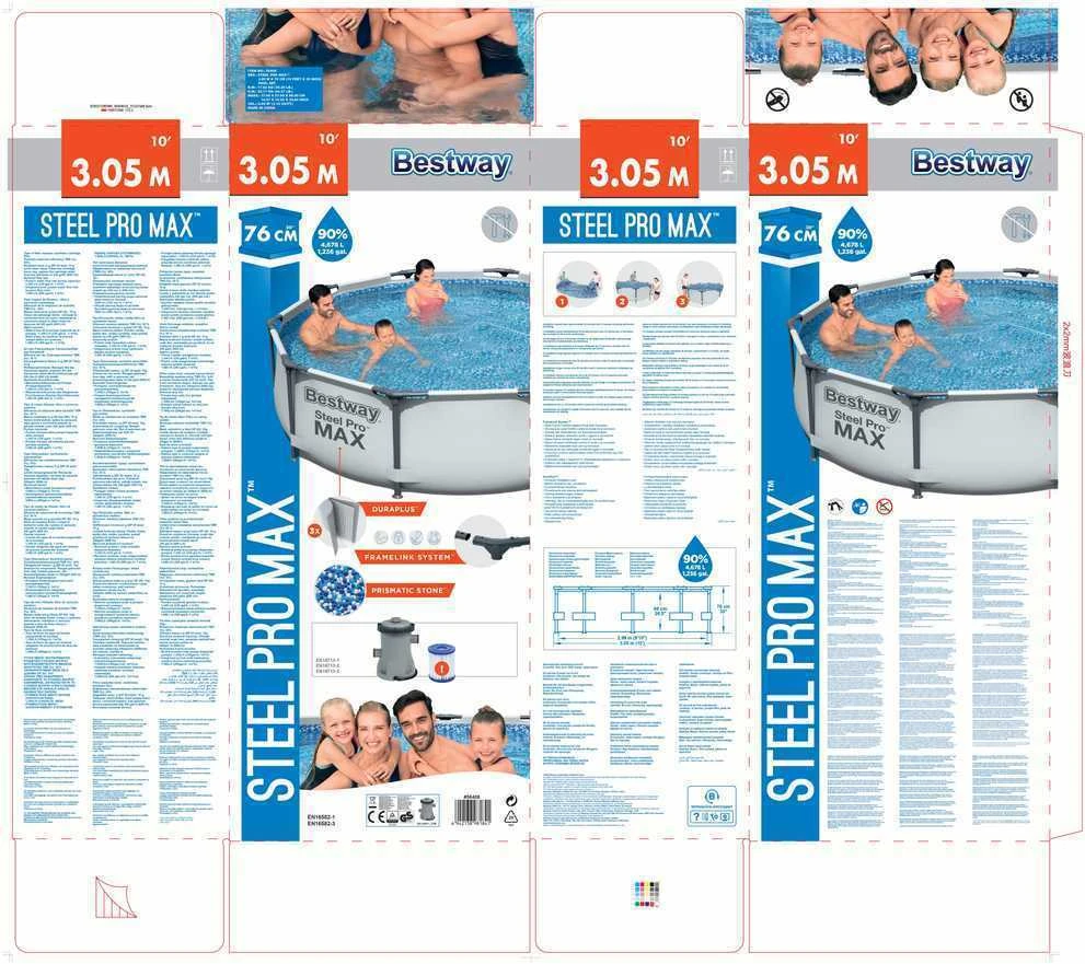 Bestway karkasinis baseinas Steel Pro Max 305x76cm (56408)