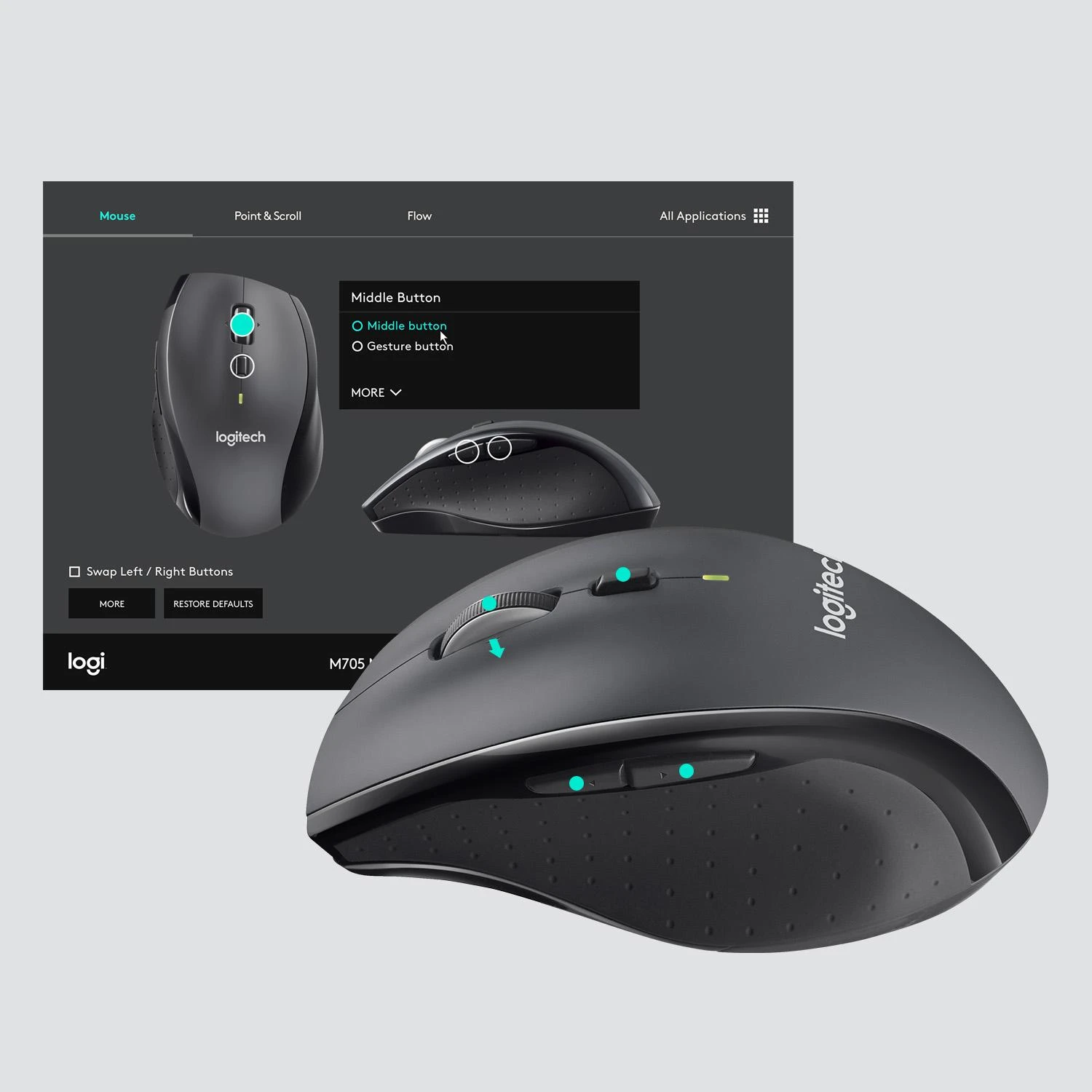 Belaidė pelė Logitech M705