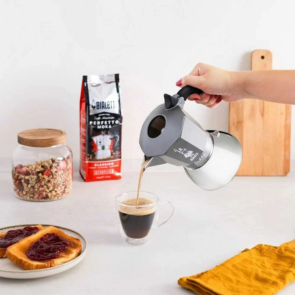 BIALETTI BRIKKA INDUCTION 4TZ 180 ml Anthracite, Sidabrinis