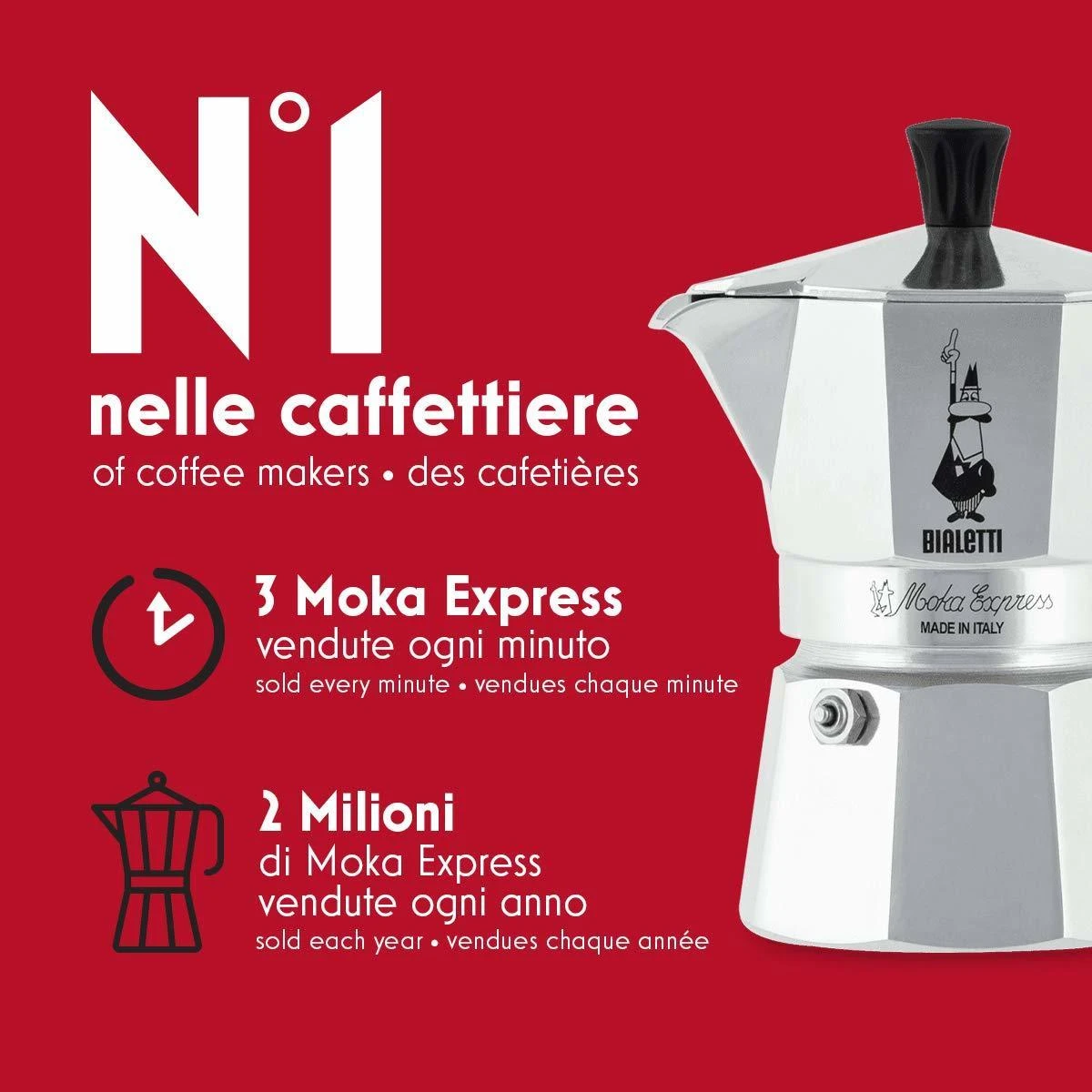 Kavos Aparatas - Bialetti Moka Express 0.2L Aliuminis Juodas