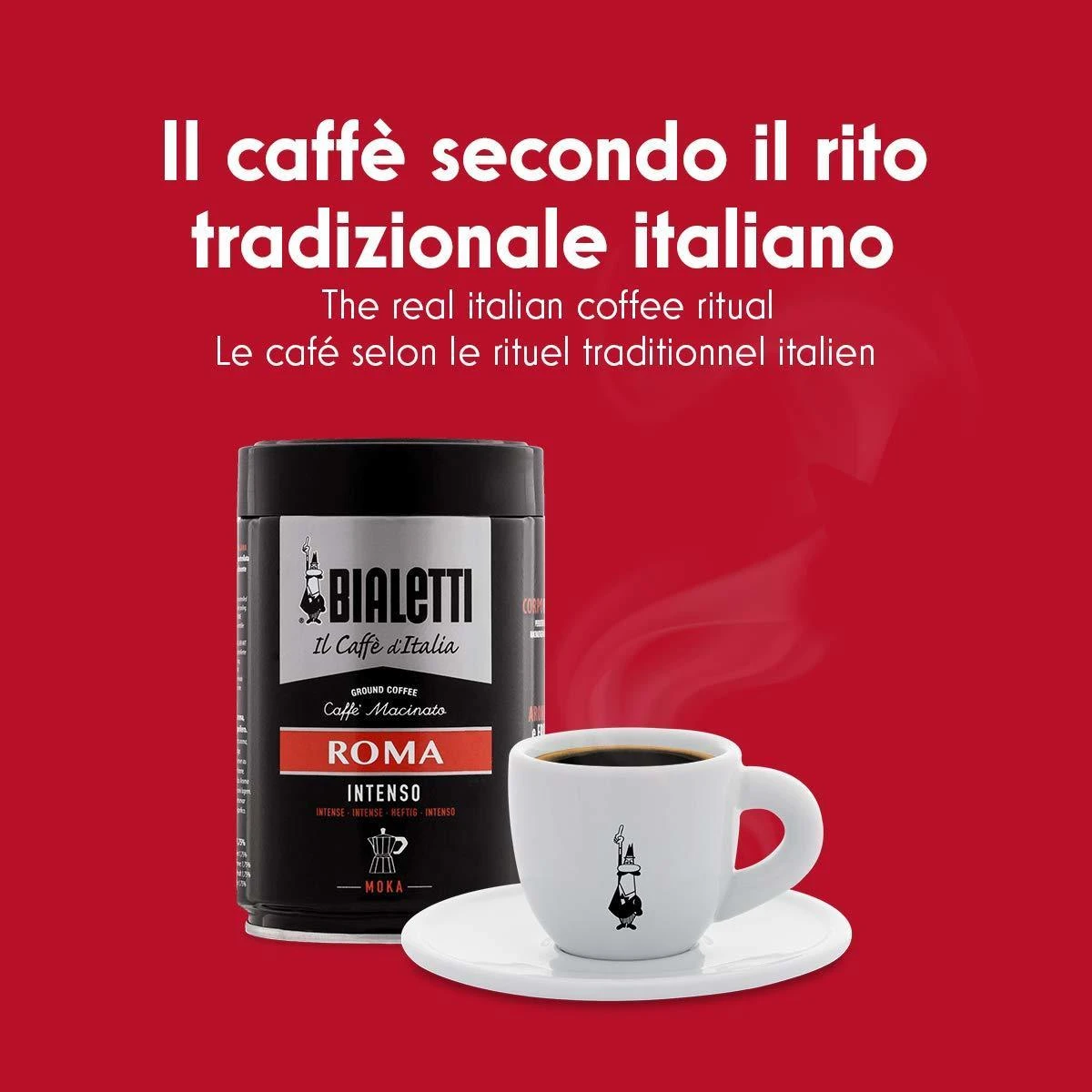 Bialetti Moka Express Moka kavinukas Aliuminio, Juodas