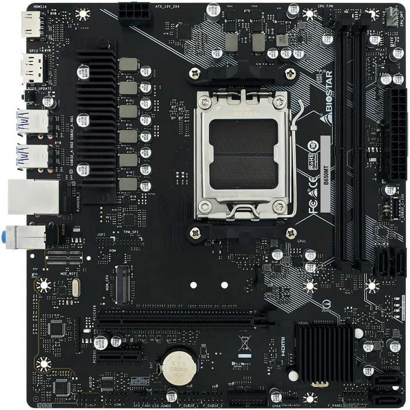 Biostar B650MT motherboard AMD B650 Socket AM5 micro ATX, modelis