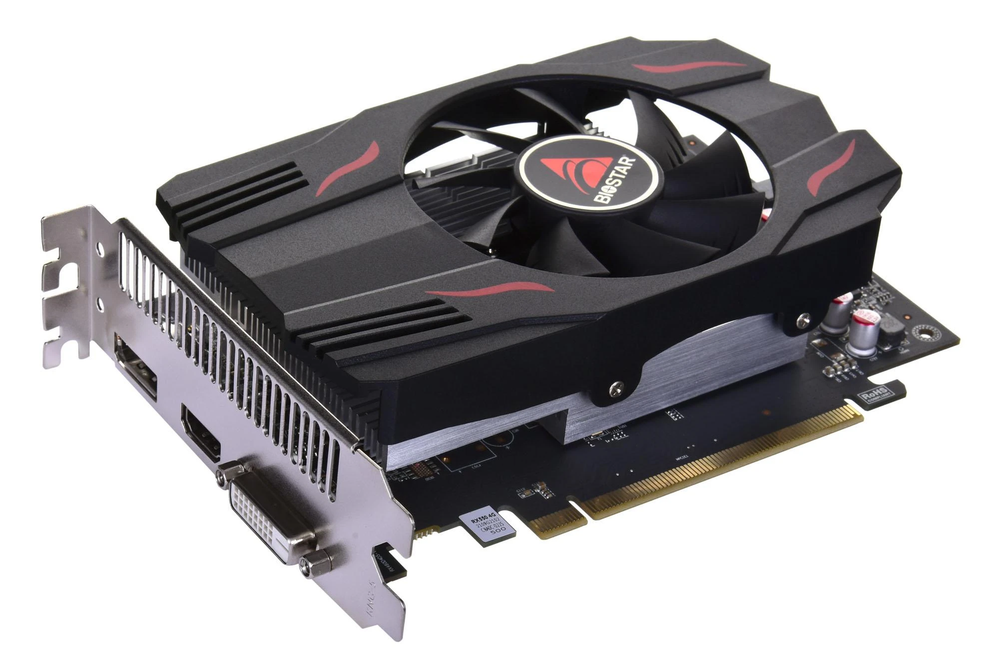 Vaizdo Plokštė - Biostar Radeon RX 550 4GB GDDR5 1100MHz HDMI DVI-D DisplayPort