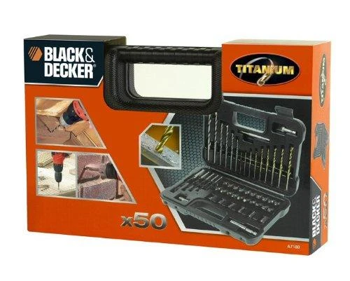 Grąžtas Black & Decker Juodas+DECKER Rinkinys grąžtų ir sukimo antgalių 50szt.