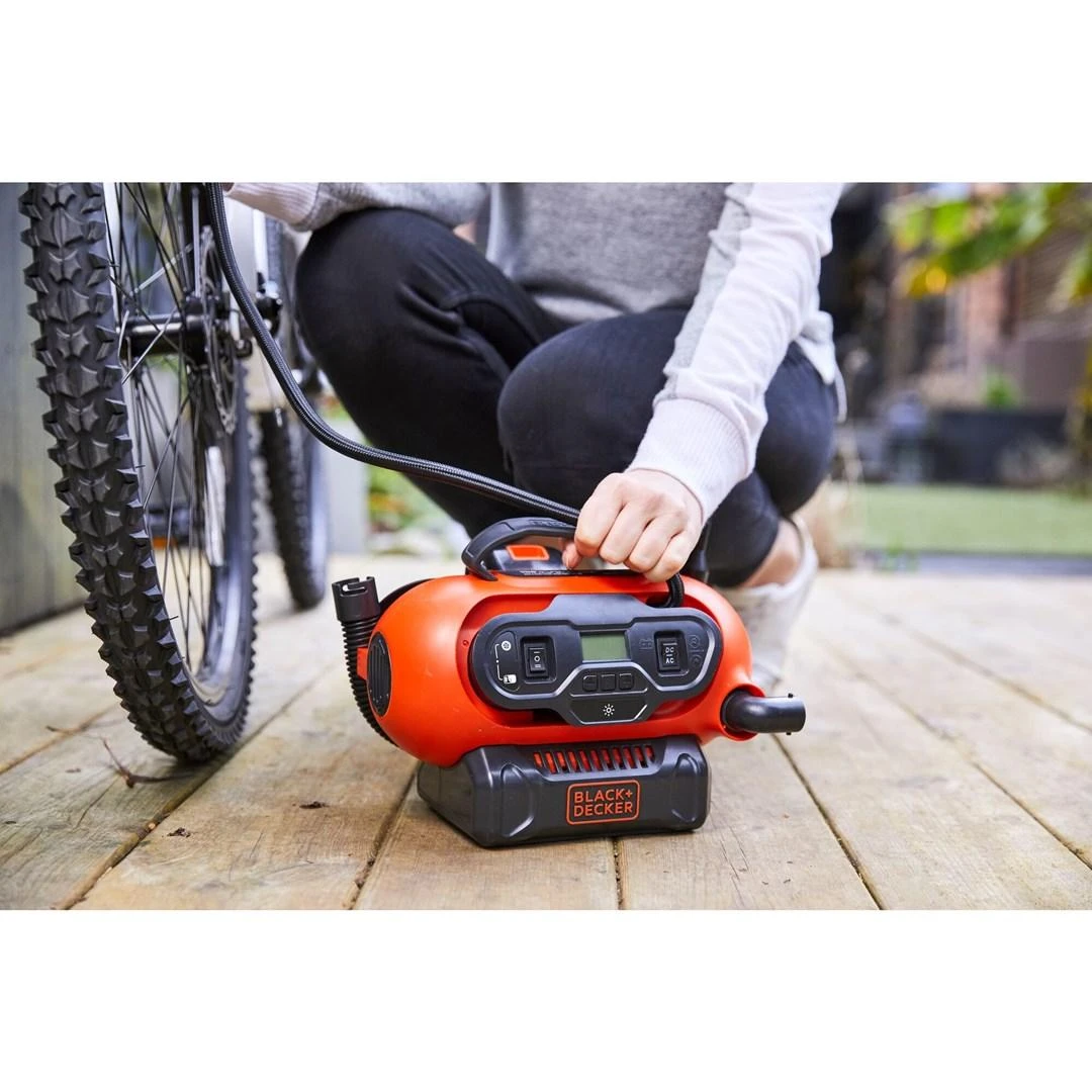 Black & Decker Oro kompresorius Juodas & Decker - BDCINF18N-QS | 12V/230V