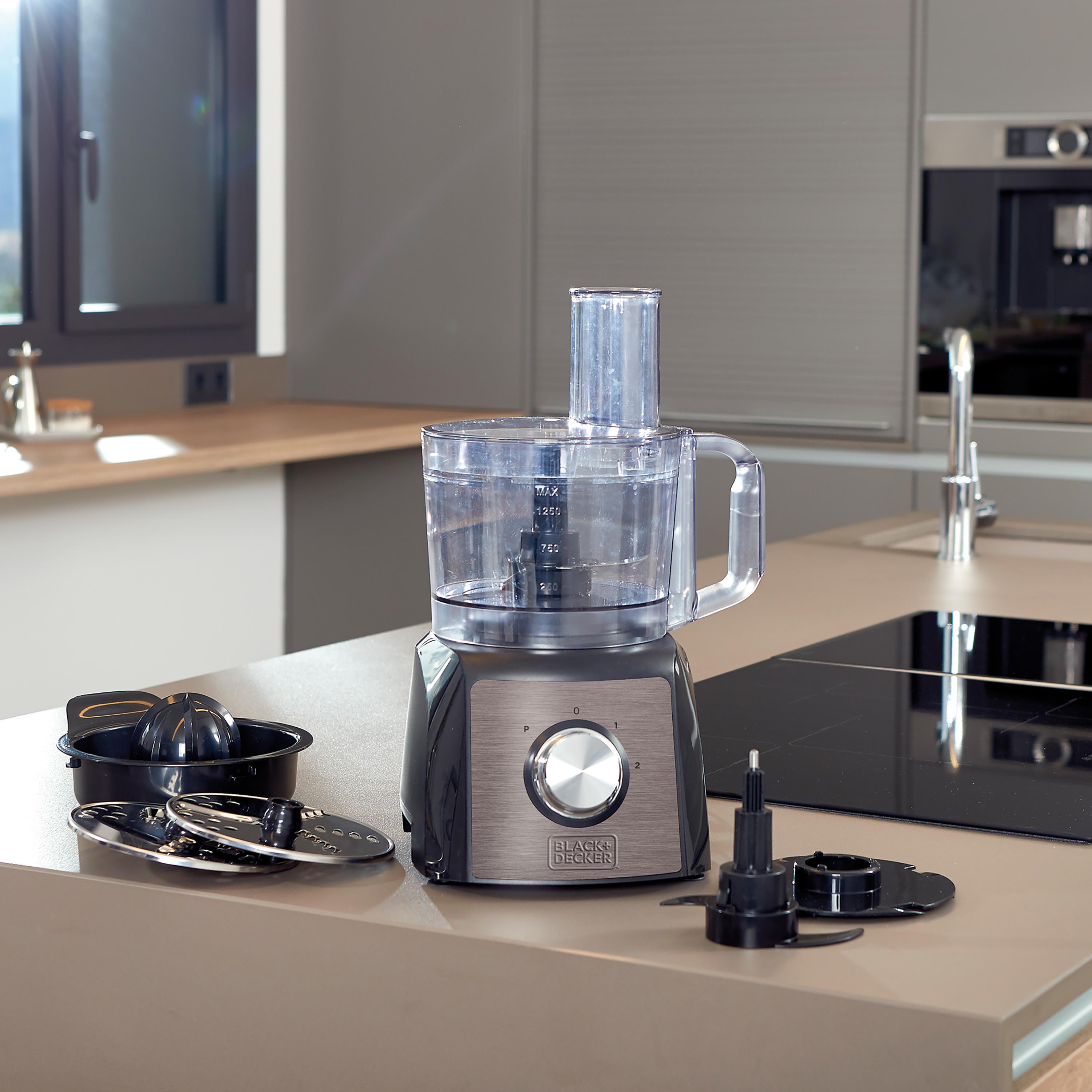 Virtuvinis kombainas Black & Decker juodas+decker Food processor Juodas & Decker BXFPA1200E (1200W)