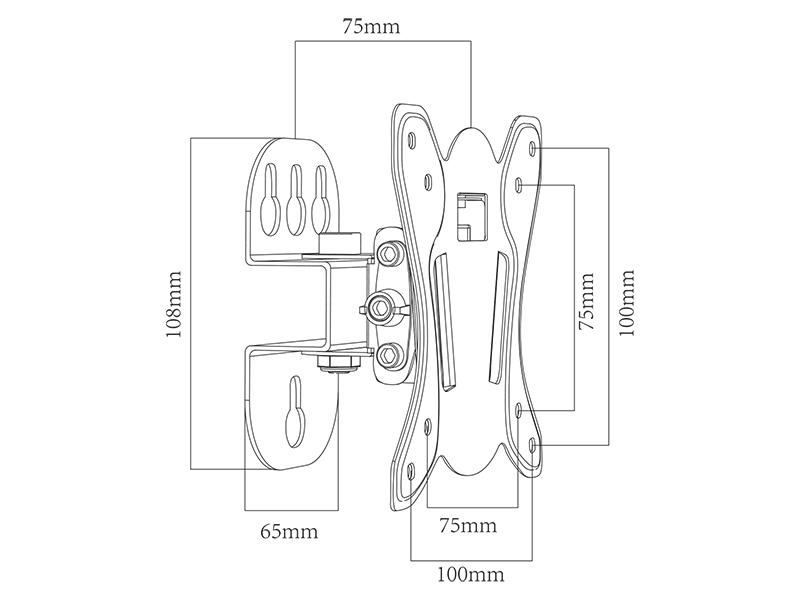 76-854# Blow HQ LCD televizoriaus laikiklis 10"-27" TYPE X