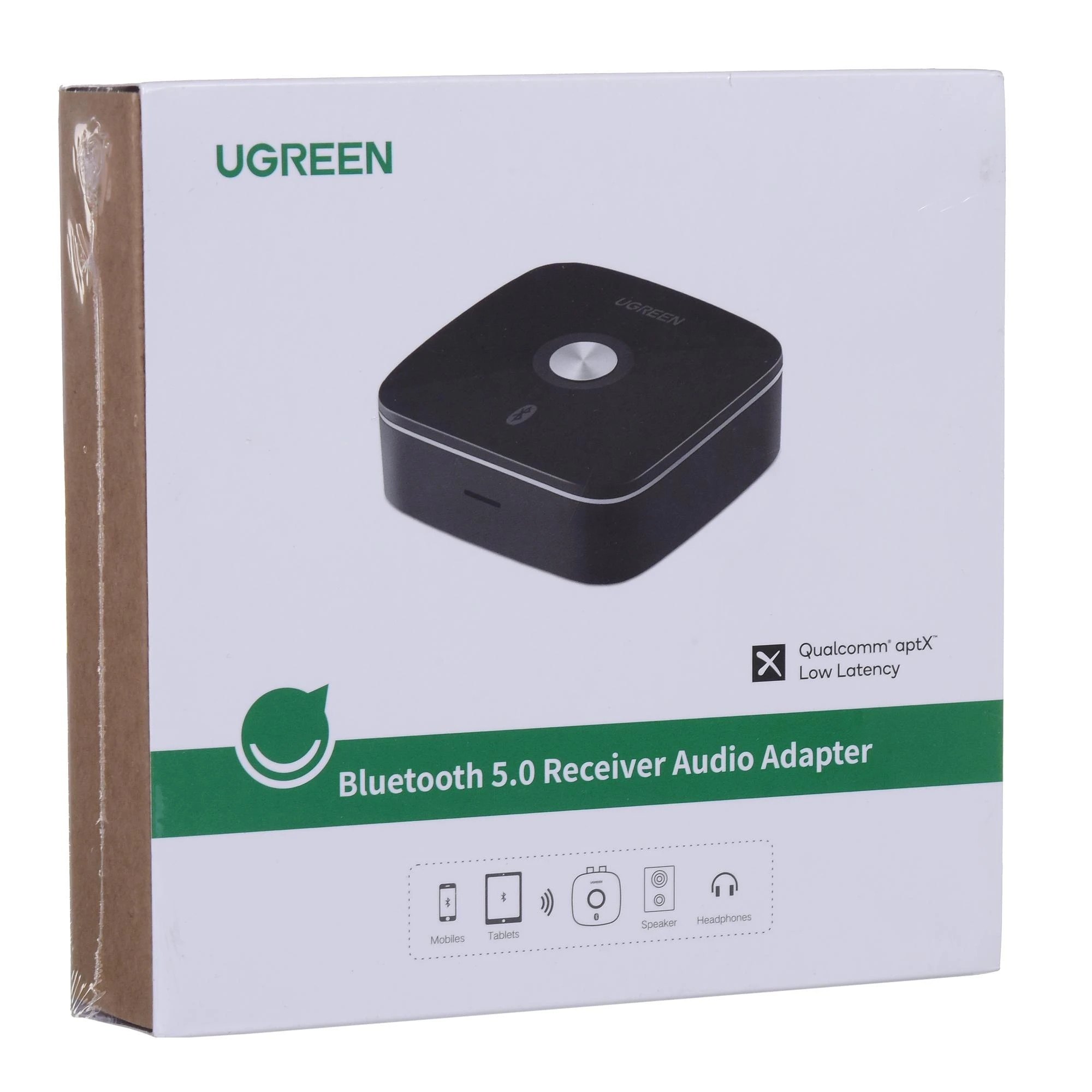Ugreen Bluetooth 5.0 imtuvo adapteris 2x RCA 3.5mm lizdas aptX juodas