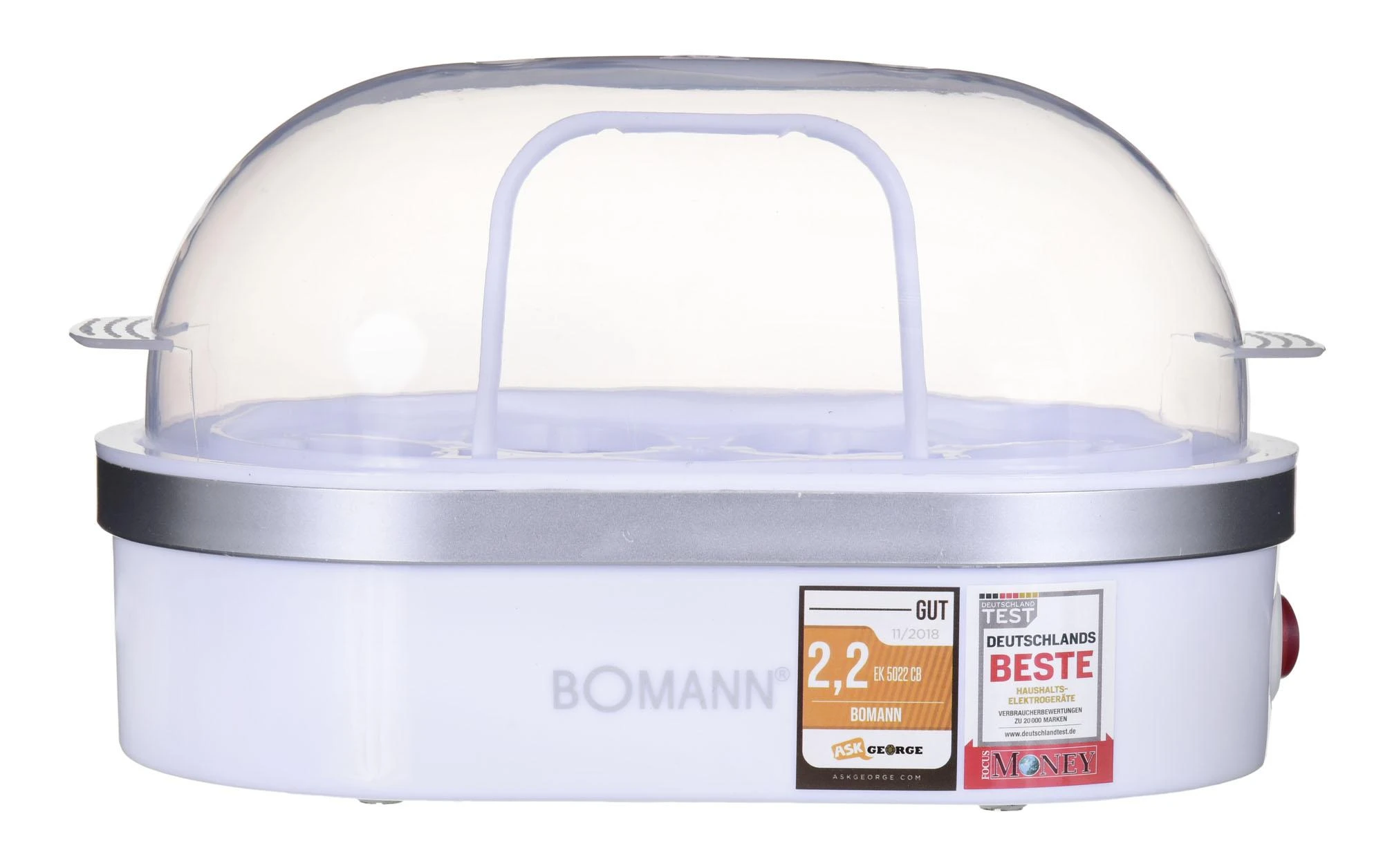 Bomann kiaušinių viryklė EK 5022 Balta, 400 W