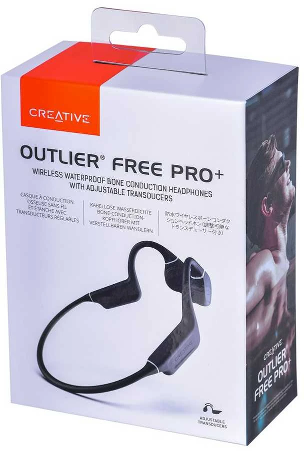 Creative Outlier Free Pro Plus Bone Conduction belaidės ausinės juodos spalvos