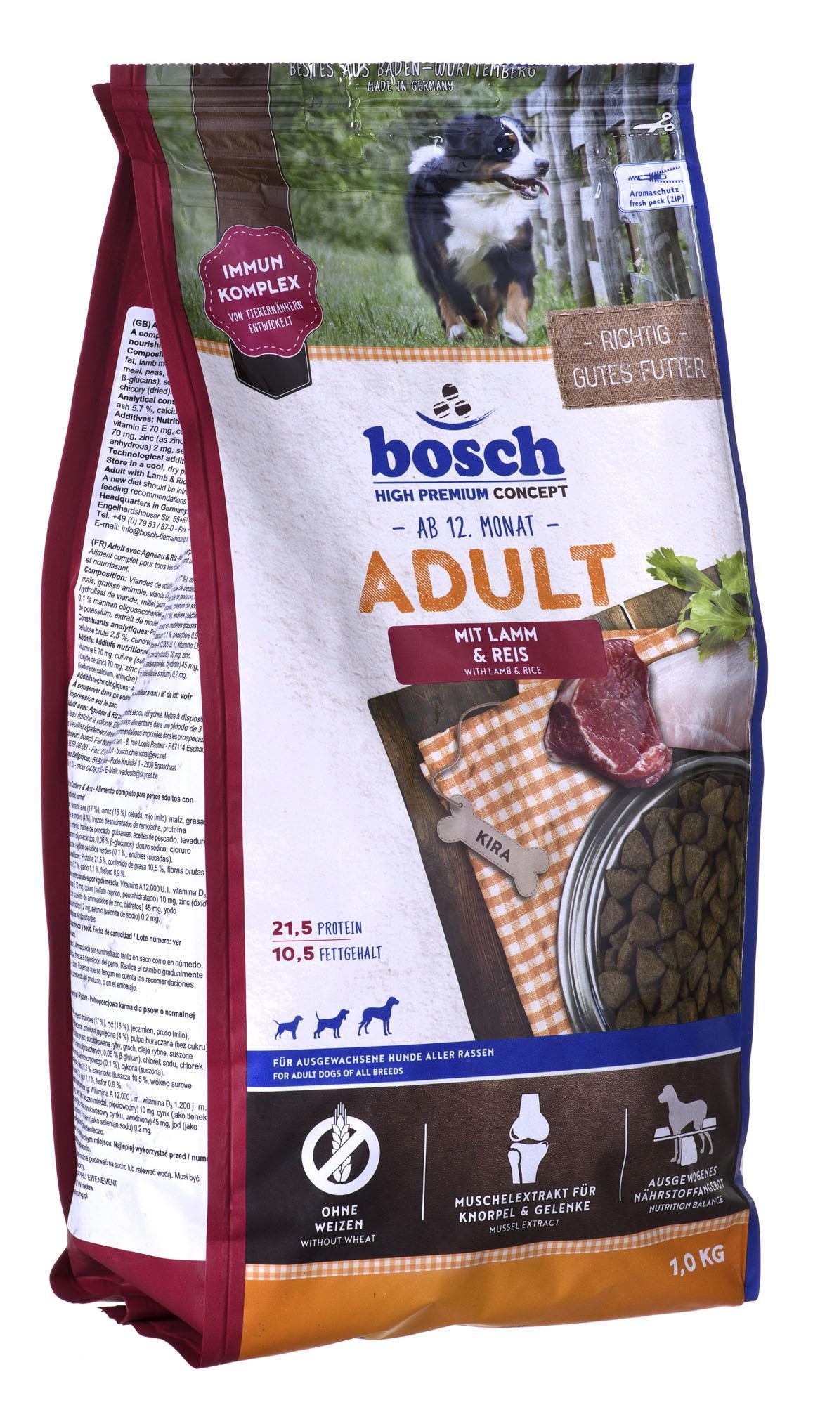 bosch Dog ADULT ėriena & RICE 1kg