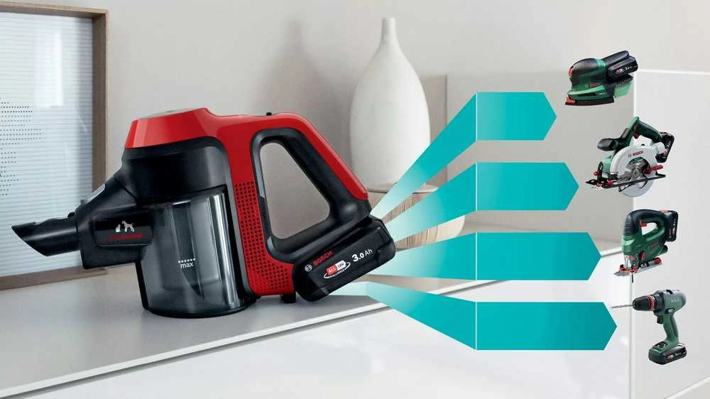 Bosch Įkraunamasis dulkių siurblys Unlimited 7 ProAnimal, Raudonos spalvos (BCS711PET)