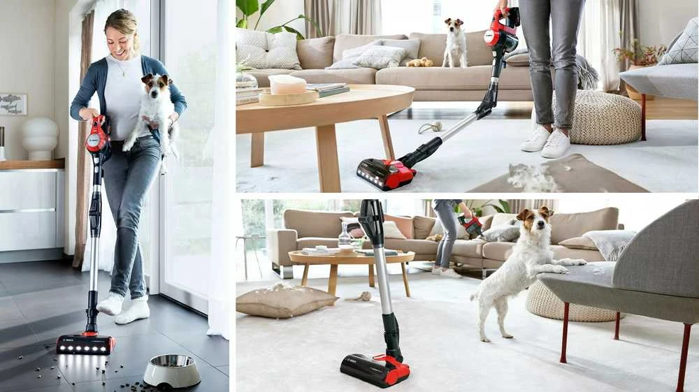 Bosch Įkraunamasis dulkių siurblys Unlimited 7 ProAnimal, Raudonos spalvos (BCS711PET)